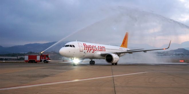 Gazipaşa-Alanya Pegasus’un Kiev’den gelen ilk uçuşunu karşıladı