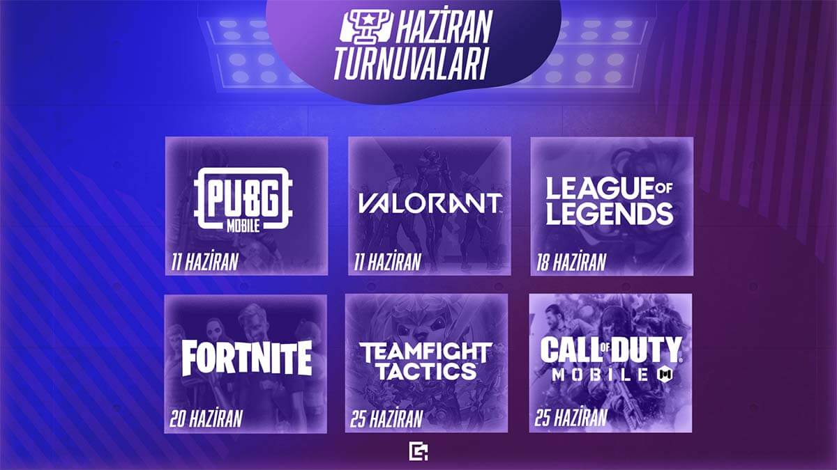 Gamify Haziran 2021 turnuva takvimi açıklandı!