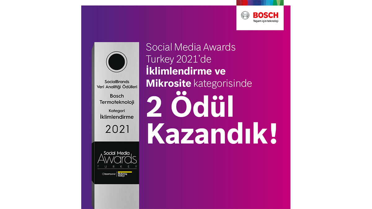 Bosch Termoteknoloji'ye Social Media Awards’dan 2 Ödül Birden!
