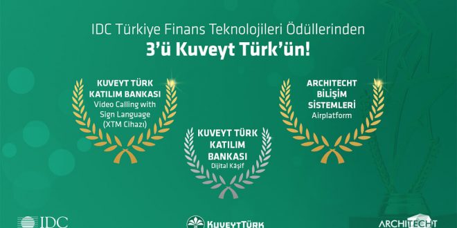 IDC Türkiye'den Kuveyt Türk’e ikisi altın üç ödül birden!