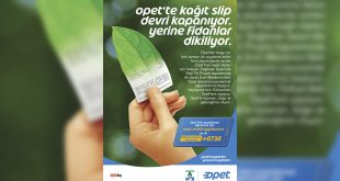 OPET’te kağıt slip dönemi sona eriyor yerine fidanlar dikiliyor