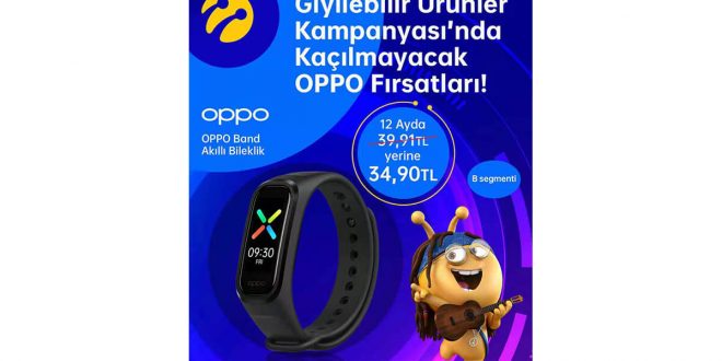 OPPO Band Giyilebilir Ürünler Kampanyasında İndirimli Fiyatıyla Turkcell Mağazalarında