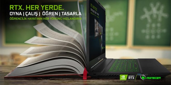 RTX ekran kartlı Monster Notebook’lar ile oyunda da okulda da yüksek performans!