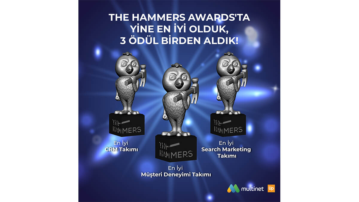 Multinet Up’a The Hammers Awards’tan 3 ödül birden!