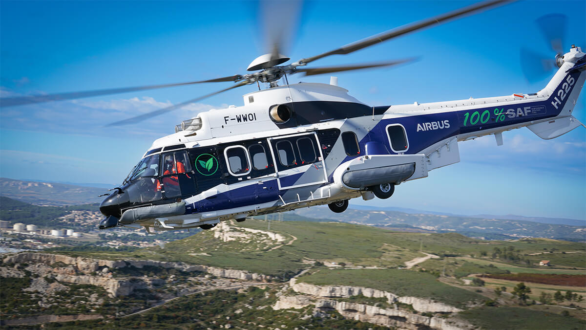 %100 sürdürülebilir havacılık yakıtı ile ilk Airbus helikopter uçuşu