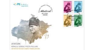 PTT’DEN "ATATÜRK" KONULU SÜREKLİ POSTA PULLARI VE İLKGÜN ZARFI