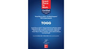 TOGG’a Great Place to Work Sertifikası